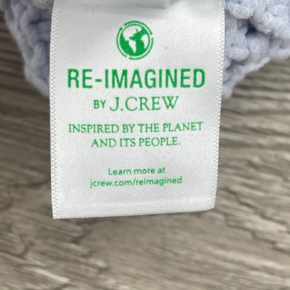 J.CREW Wide-Neck Beach Sweater Cotton Blend Pointelle in Light Blue - Size XS - Picture 4 of 8